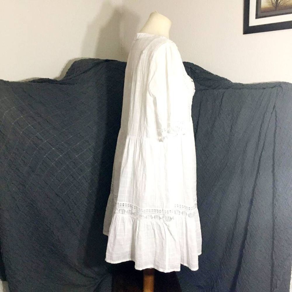 Knox Rose White Summer Flowy Dress Size L - Picture 3 of 11